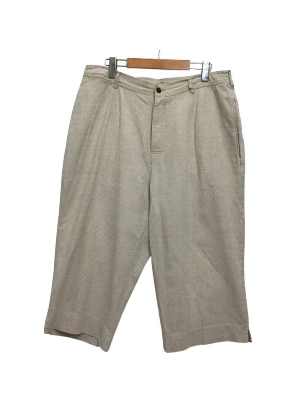 LIZ Claiborne  linen cotton blend crop pants pedal pusher capris plus size 18